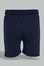 تنزيل الصورة على معرض الصور، Redtag-Navy-Slub-Jersey-Active-Short-Active-Shorts-Infant-Boys-3 to 24 Months
