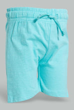 تنزيل الصورة على معرض الصور، Redtag-Blue-Slub-Jersey-Active-Short-Active-Shorts-Infant-Boys-3 to 24 Months
