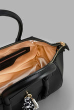 تنزيل الصورة على معرض الصور، Redtag-Black-Day-Bag-With-Lock-Day-Bags-Women-
