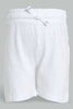 Redtag-White-Slub-Jersey-Active-Short-Active-Shorts-Infant-Boys-3 to 24 Months