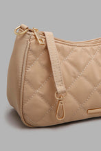 Load image into Gallery viewer, Redtag-Beige-Quilted-Cross-Body-Bag-Cross-Body-Bags-Women-
