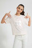 Redtag-Pink-Emboss-Top-Cropped-Tops-Senior-Girls-9 to 14 Years