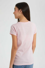 Load image into Gallery viewer, Redtag-Pink-Graphic-T-Shirt-Cropped-Tops-Senior-Girls-9 to 14 Years
