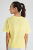 Redtag-Yellow-Emboss-Top-Cropped-Tops-Senior-Girls-9 to 14 Years