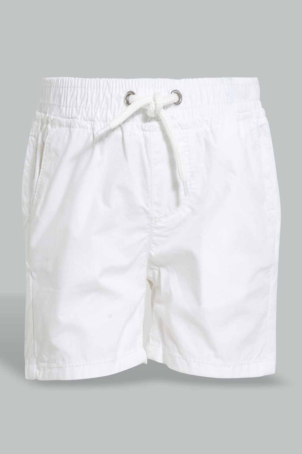 Redtag-Aqua-Poplin-Pull-O-Ntrouser-Short-Pull-On-Shorts-Infant-Boys-3 to 24 Months