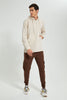 Redtag-Beige-Hoodie-Shirt-Casual-Shirts-Men's-