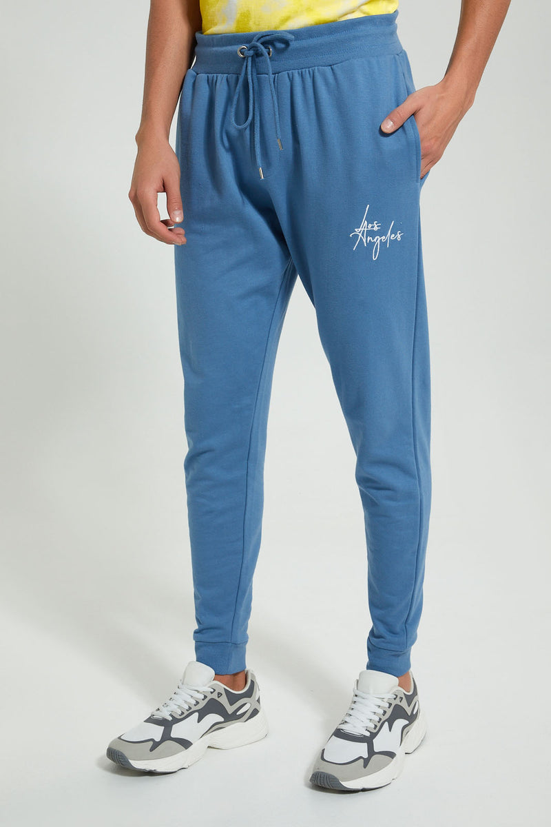 Redtag-Blue-Signature-Jog-Pant-Joggers-Men's-