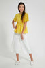 Redtag-Yellow-Floral-Peplum-Top-Blouses-Senior-Girls-9 to 14 Years
