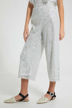 تنزيل الصورة على معرض الصور، Redtag-Silver-Sequin-Trouser-Cargo-Pants-Senior-Girls-9 to 14 Years
