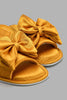 Redtag-Mustard-Satin-Bow-Trim-Slipper-Slippers-Women's-