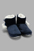 Redtag-Navy-Booty-Slipper-With-Pom-Pom-Slippers-Women's-