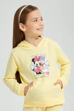 Load image into Gallery viewer, Redtag-Yellow-Hooded-Pullover-Jogsuit-Colour:Yellow,-Filter:Girls-(2-to-8-Yrs),-Girls-Sets,-New-In,-New-In-GIR,-Non-Sale,-S22A,-Section:Kidswear-Girls-2 to 8 Years
