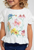 Redtag-Ivory-Floral-Printed-Blouse-Blouses-Girls-2 to 8 Years