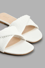 تنزيل الصورة على معرض الصور، Redtag-White-Pleat-Mule-Mules-Women&#39;s-
