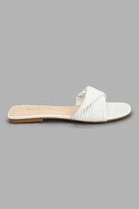 Redtag-White-Pleat-Mule-Mules-Women's-