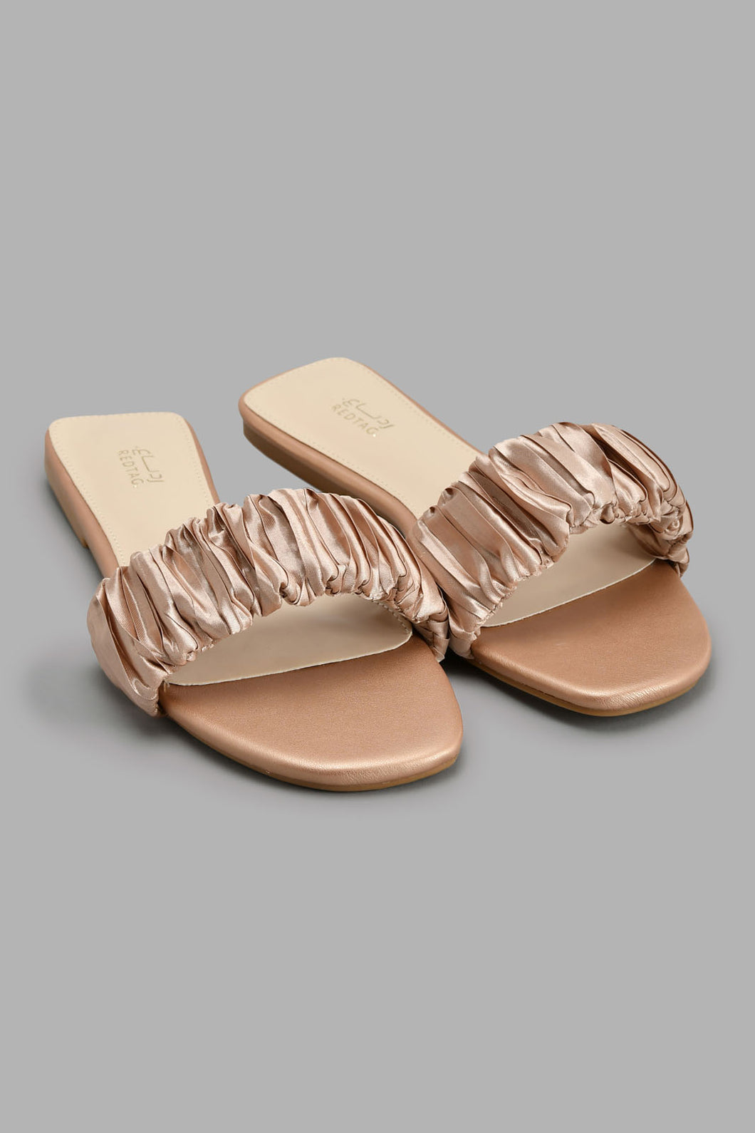 Redtag-Taupe-Satin-Pleat-Mule-Mules-Women's-