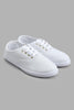 Redtag-White-Plimsol-With-Gold-Eyelets-Lace-Up-Shoes-Women's-