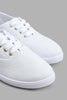 Redtag-White-Plimsol-With-Gold-Eyelets-Lace-Up-Shoes-Women's-