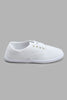 Redtag-White-Plimsol-With-Gold-Eyelets-Lace-Up-Shoes-Women's-