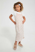 تنزيل الصورة على معرض الصور، Redtag-Pink-Aop-T-Shirt-&amp;-Dress-Set-Sets-Girls-2 to 8 Years
