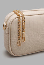 Load image into Gallery viewer, Redtag-White-Croc-Textured-Crossbody-Bag-Cross-Body-Bags-Girls-
