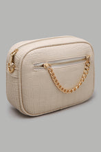 Load image into Gallery viewer, Redtag-White-Croc-Textured-Crossbody-Bag-Cross-Body-Bags-Girls-
