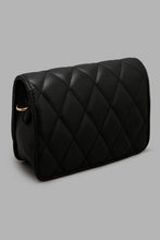 Load image into Gallery viewer, Redtag-Black-Quilted-Crossbody-Bag-Cross-Body-Bags-Girls-
