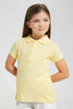 Redtag-Yellow-Drop-Needle-Polo-Tee-Category:T-Shirts,-Colour:Yellow,-Filter:Girls-(2-to-8-Yrs),-GIR-T-Shirts,-New-In,-New-In-GIR-APL,-Non-Sale,-S22B,-Section:Kidswear,-TBL-Girls-