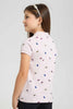 Redtag-Pink-Aop-Polo-Tee-Category:T-Shirts,-Colour:Pink,-Filter:Girls-(2-to-8-Yrs),-GIR-T-Shirts,-New-In,-New-In-GIR-APL,-Non-Sale,-S22B,-Section:Kidswear,-TBL-Girls-