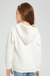 Redtag-Cream-Fur-Hooded-Sweatshirt-Sweatshirts-Girls-2 to 8 Years