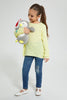 Redtag-Yellow-Crew-Neck-Pullover-Pullovers-Girls-2 to 8 Years