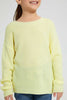 Redtag-Yellow-Crew-Neck-Pullover-Pullovers-Girls-2 to 8 Years