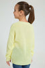 Redtag-Yellow-Crew-Neck-Pullover-Pullovers-Girls-2 to 8 Years