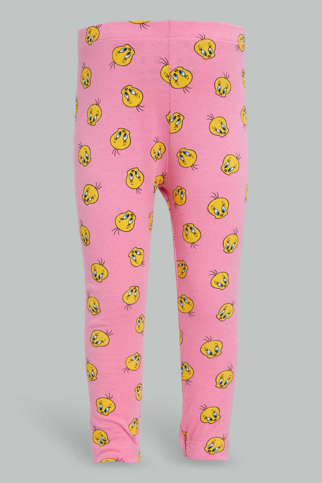 Redtag-Fuchsia-Tweety-Printed-Legging-Leggings-Infant-Girls-3 to 24 Months