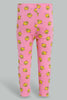 Redtag-Fuchsia-Tweety-Printed-Legging-Leggings-Infant-Girls-3 to 24 Months