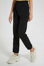 Load image into Gallery viewer, Redtag-Black-Paperbag-Waist-Jog-Pant-Cargo-Pants-Senior-Girls-9 to 14 Years
