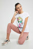 Redtag-Pink-Paperbag-Waist-Jog-Pant-Cargo-Pants-Senior-Girls-9 to 14 Years