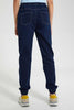 Navy Elasticated Waistband Knitted Jegging