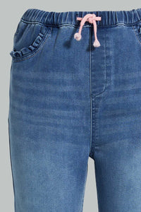 Redtag-Lt-Wash-Knitted-Jogger-Jeggings-Senior-Girls-9 to 14 Years