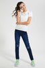 Redtag-Dk-Wash-Skinny-Jeggings-With-Bunny-Jeggings-Senior-Girls-9 to 14 Years