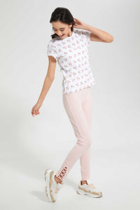 Redtag-Pink-Basic-Legging-Leggings-Senior-Girls-9 to 14 Years