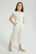 Load image into Gallery viewer, Redtag-Cream-Crinckled-Casual-Set-Colour:Cream,-Filter:Girls-(2-to-8-Yrs),-Girls-Sets,-New-In,-New-In-GIR,-Non-Sale,-S22A,-Section:Kidswear-Girls-2 to 8 Years
