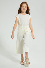 Load image into Gallery viewer, Redtag-Cream-Crinckled-Casual-Set-Colour:Cream,-Filter:Girls-(2-to-8-Yrs),-Girls-Sets,-New-In,-New-In-GIR,-Non-Sale,-S22A,-Section:Kidswear-Girls-2 to 8 Years
