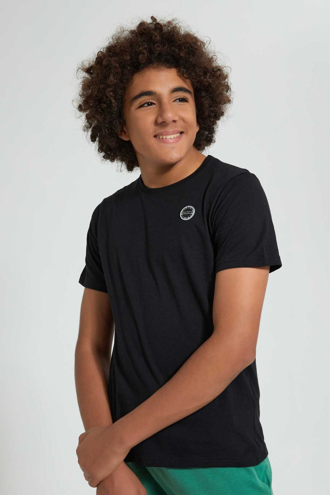 Redtag-2Pc-Pack-T-Shirt-All-Over-Prints-Senior-Boys-9 to 14 Years