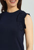 Redtag-Blue-Sleeve-Detail-Top-Tops-Women's-