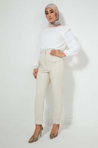 Redtag-Cream-Slim-Leg-Tailored-Trousers-With-Button-Detail-On-Waist-And-Pocket-Flaps-Trousers-Women's-