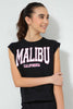 Redtag-Black-Shortsleeve-Top-Cropped-Tops-Senior-Girls-9 to 14 Years