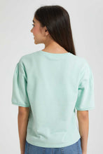 Load image into Gallery viewer, Redtag-Mint-Extended-Sleeve-Top-Cropped-Tops-Senior-Girls-9 to 14 Years
