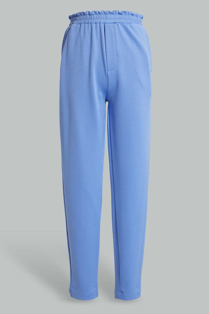 Redtag-Blue-Jogger-Cargo-Pants-Senior-Girls-9 to 14 Years