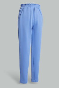 Redtag-Blue-Jogger-Cargo-Pants-Senior-Girls-9 to 14 Years